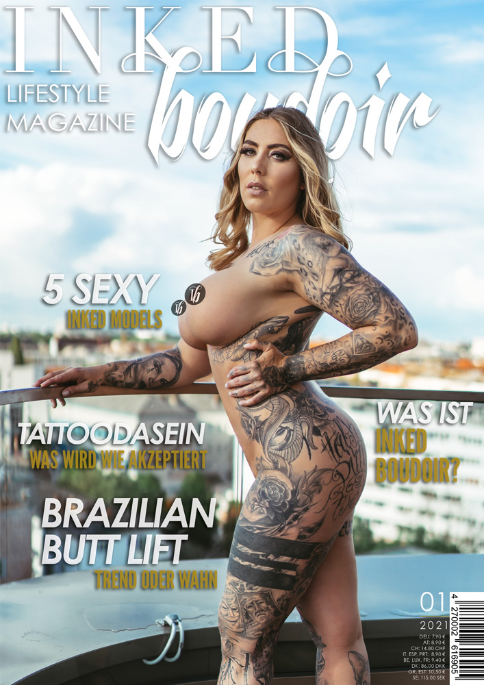 INKED boudoir Lifestyle Magazine cover 01/2021