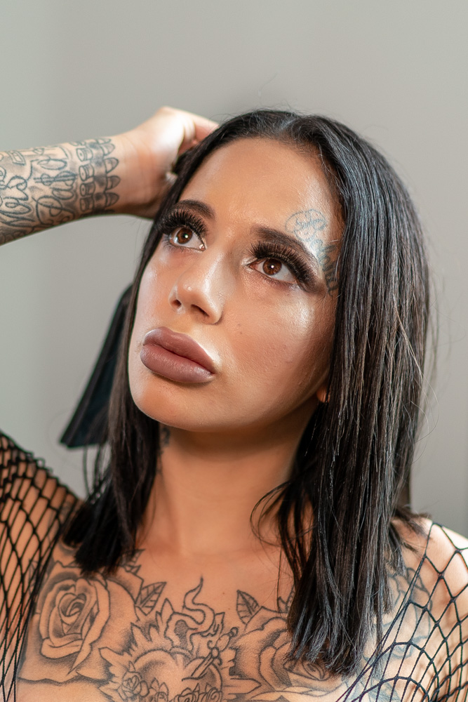 INKED boudoir model Ria Rosa portrait